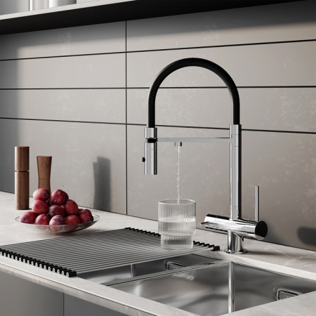 Смеситель кухня IDDIS Ace с фильтром и гибким изливом, хром, ACESBFFi05