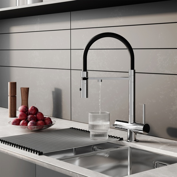 Смеситель кухня IDDIS Ace с фильтром и гибким изливом, хром, ACESBFFi05