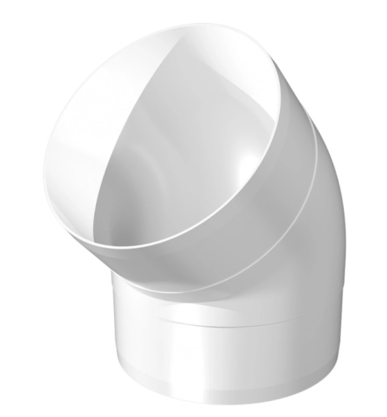 Колено круглое d=100 мм на 45 градусов ЭРА 10ККП 45