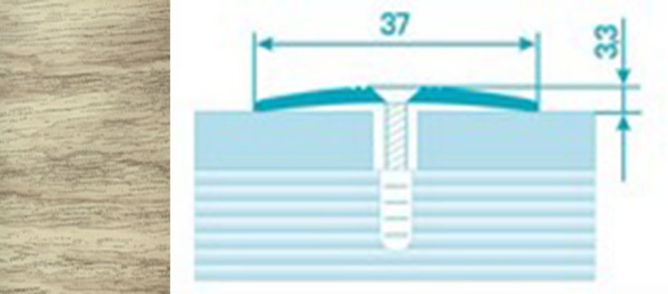 Порог ПС 03 180 шир 37мм Клен беленый 089