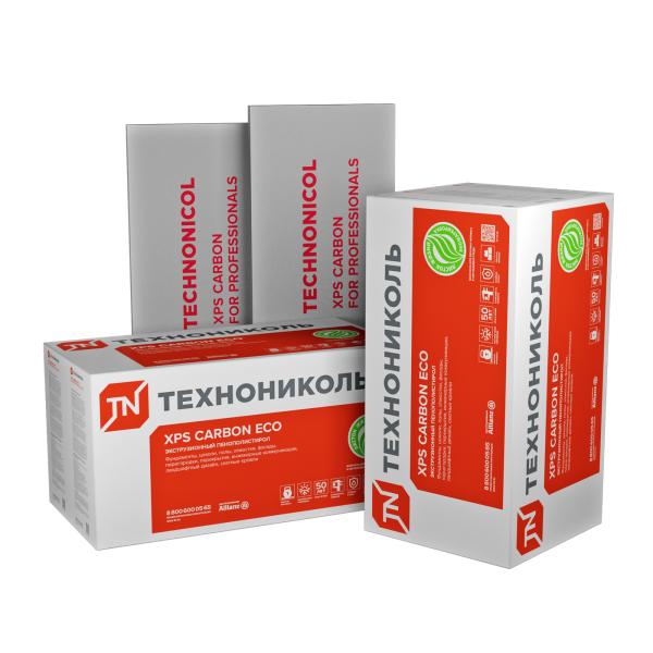 Экструз.пенополистирол ТЕХНОНИКОЛЬ Carbon Eco 50х580х1180 1шт ШТУЧНО (0,6844м2, 0,0342м3) 1уп=8шт