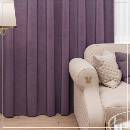 Портьерная штора Канвас лаванда (150*260,280)