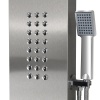 Душевая панель GFmark "тропический душ" ГРАФИТ с двумя лейками, корпус нерж.сталь 5521