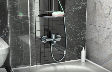 Смеситель ванна/душ OSGARD SOLEN WHITE A59223 белый с длинным изливом