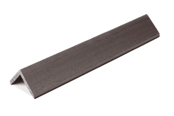 Угол внешний сайдинга ДПК 50*50*3000мм венге (алюминий+ДПК)