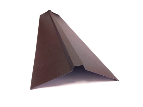 Планка конька плоского (полка 150 мм) 2м RAL 8017 шоколад с полкой