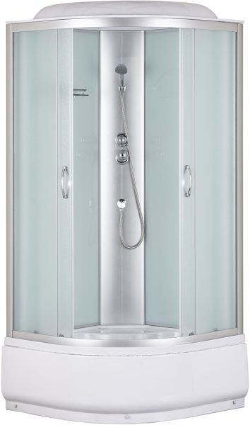 Кабина душевая Taliente TA-9090M 90*90  глуб. поддон/,бел. стенки/мат. стекло (3места)