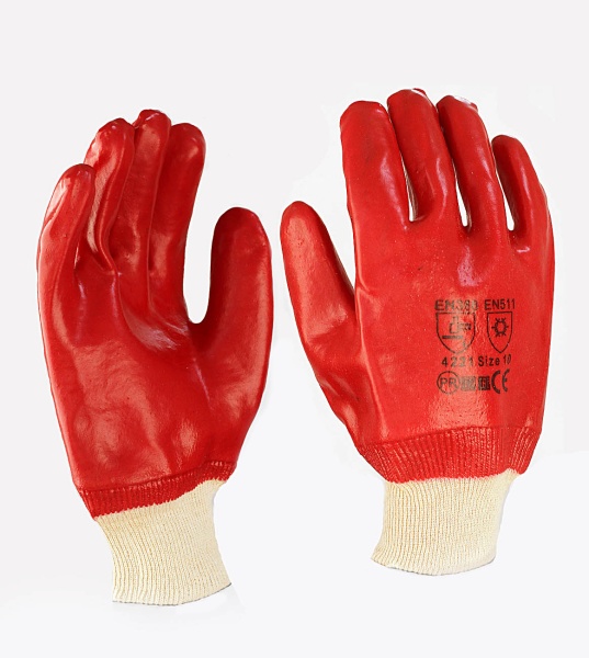 Перчатки трикотаж. МБС гранат