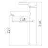 COMFORTY. Смеситель для раковины FC018B-CKBT картридж 35 мм, белый