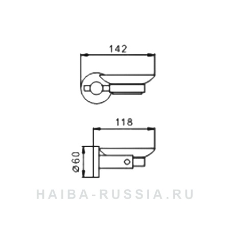 Мыльница настенная стекло HB8302 HAIBA