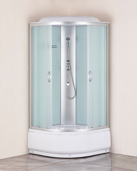 Кабина душевая Taliente TA-9090M 90*90  глуб. поддон/,бел. стенки/мат. стекло (3места)