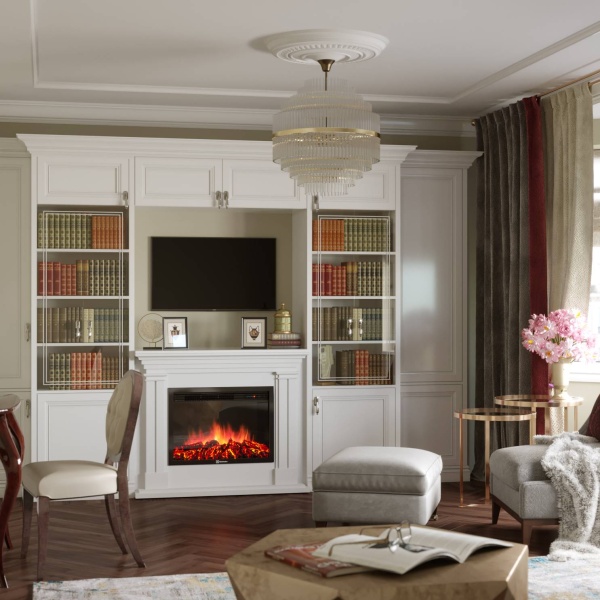 Очаг электрический(камин) EFP/P-3320RLS-N 2,0кВт,220В,33 дюймов, 767х537х279мм, панорама Electrolux