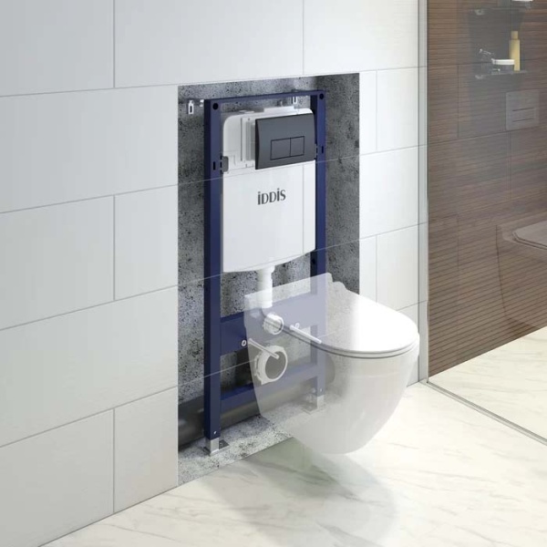 Система инсталляции IDDIS Optima Home 2 в 1 инст. и клавиша смыва OPH00MBi32K черная