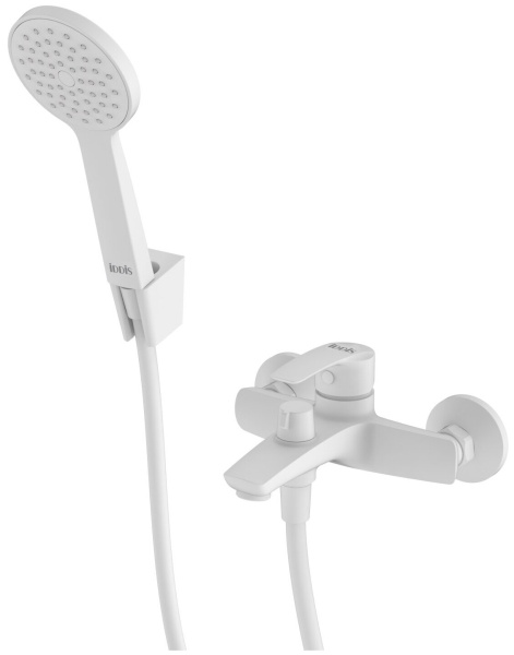 Смеситель ванна IDDIS Ray с коротким изливом белый матовый RAYWT02i02