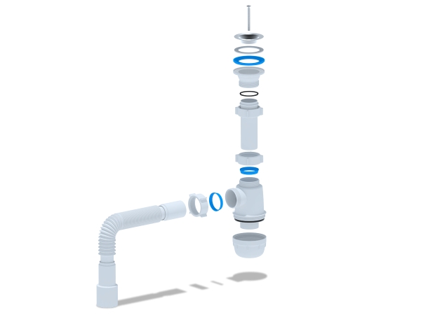 Сифон 1 1/2"*40  А0115 АНИ с гибкой трубой 40x40/50