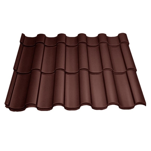 Металлочерепица МОНТЕКРИСТО 1,2/1,15 м (0,5 мм) RAL 3005 VikingMP E