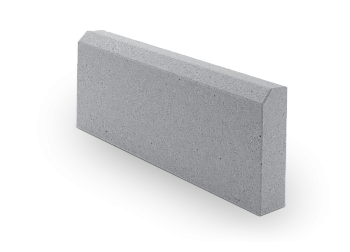 Плитка тротуарная Бордюр коричневый 1000*200*80 закругленный