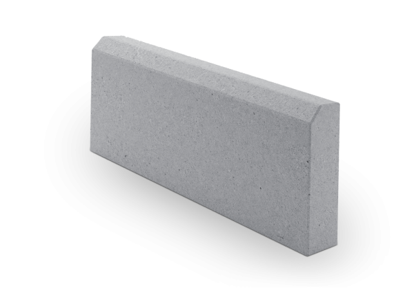 Плитка тротуарная Бордюр коричневый 1000*200*80 закругленный