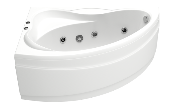 Ванна акрил 1,5x0,9 "Вектра" правая, каркас, панель BAS (РОССИЯ)