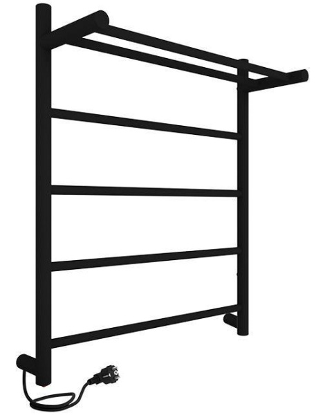 Полотенцесушитель Line 60/40 электро с полкой INDIGO черный муар