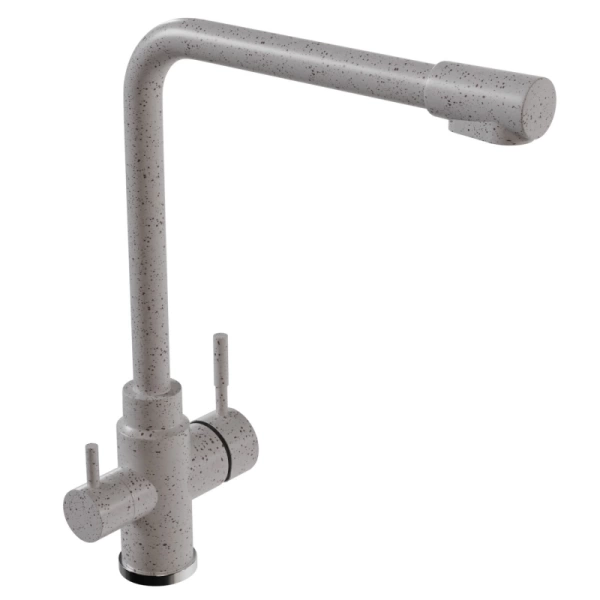 Смеситель кухня MIXLINE ML-GS13 (328) бежевый с выходом для питьевого фильтра