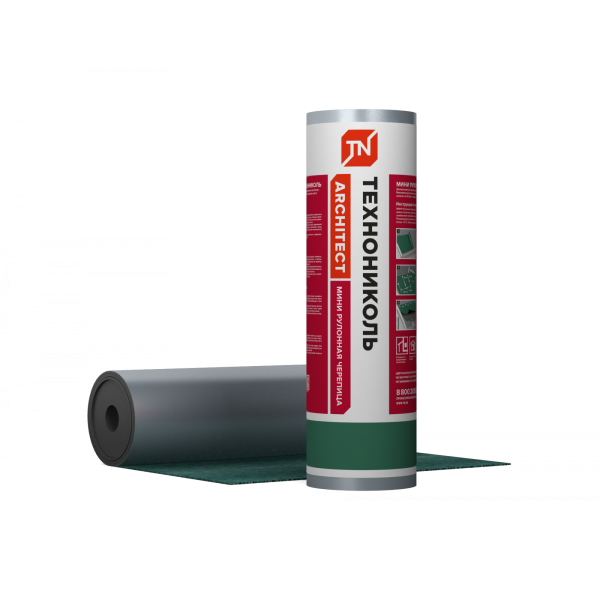 Черепица рулонная МИНИ зеленая 0,5х5м