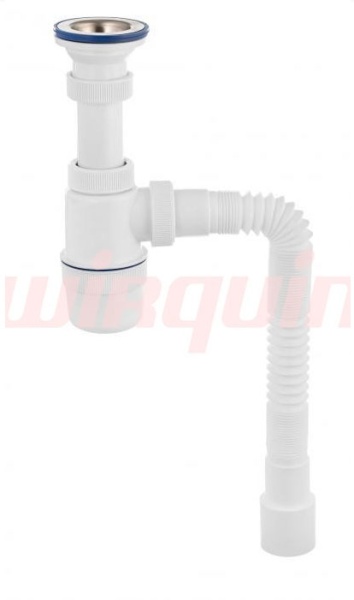 Сифон 1 1/2"*40  А0115 ВИР с гибкой трубой 40x40/50 (6142)