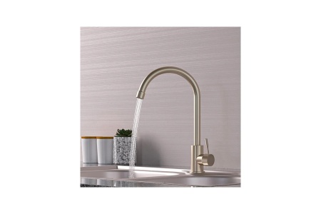 Смеситель кухня MIXLINE MLSS-0322 сатин моно 518614