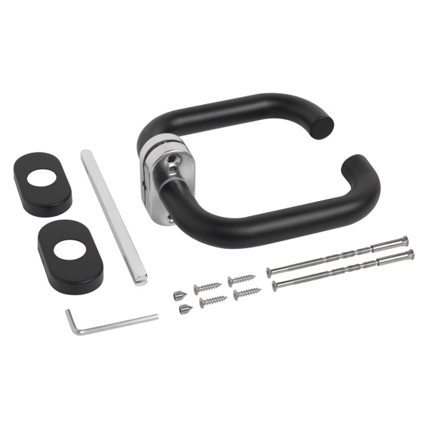 Комплект ручек СТАНДАРТ 0903 SS(60-90) BLACK ЧЕРНАЯ INOX нержавеющая сталь, 15560 заказ