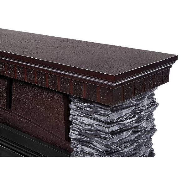 Портал для камина Porto 30, 1200х990х330мм, 53кг, камень черный, шпон венге, Electrolux