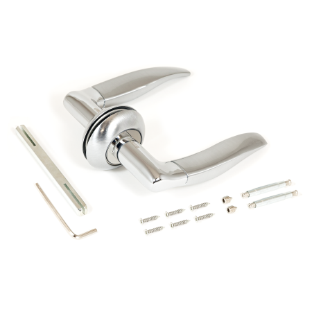 Ручка дверная АЛЛЮР АРТ ВАГНЕР SC/CP 1292  мат.хром/хром, 10903, заказ