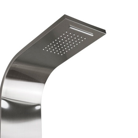 Душевая панель GFmark "тропический душ" ГРАФИТ с двумя лейками, корпус нерж.сталь 5521