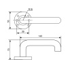 Комплект ручек СТАНДАРТ 0203 SS (35-70) INOX нержавеющая сталь 14871